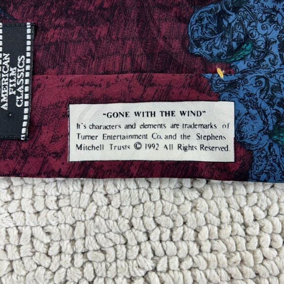90s Vintage Gone With The Wind Silk Necktie Tie Movie American Film Classics - Picture 5 of 6